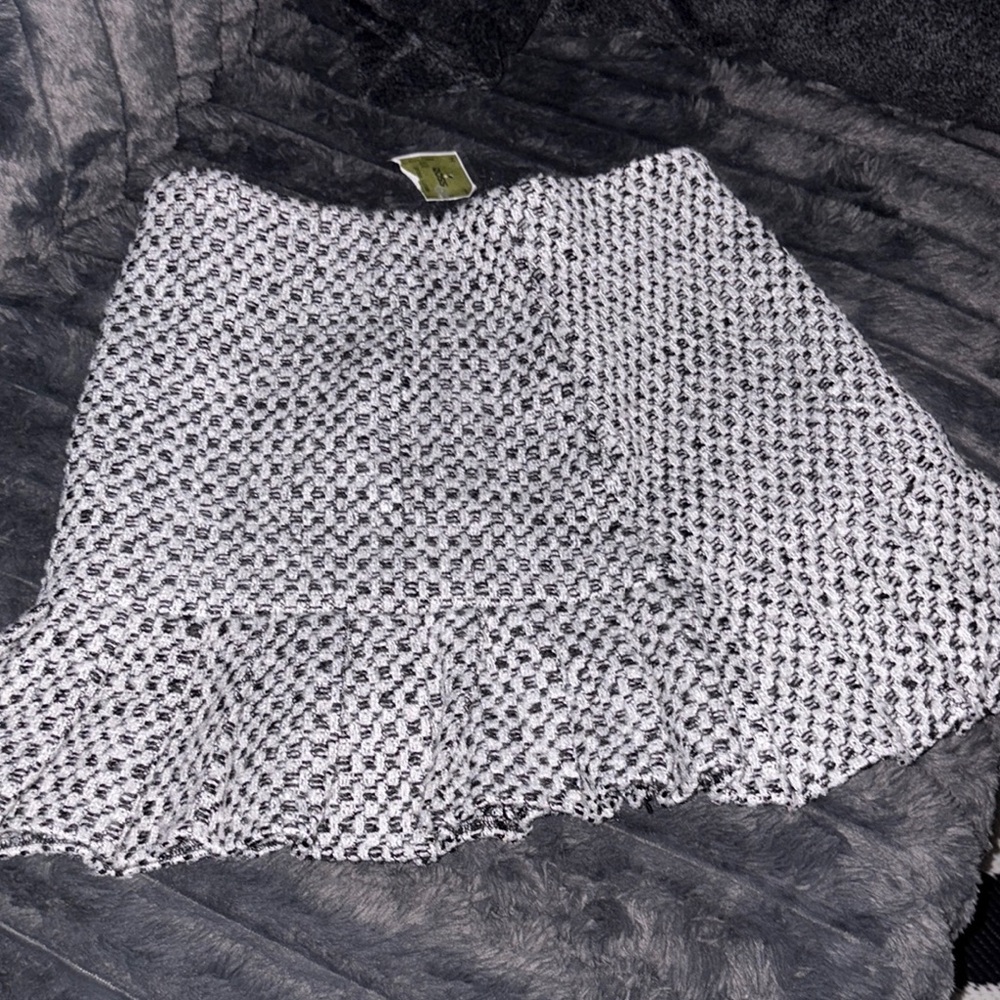 Sweet Rain Black and White A-Line Mini Skirt